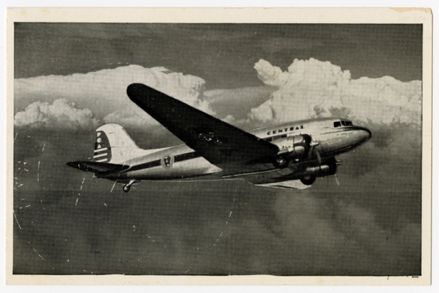 Postcard: Pennsylvania Central Airlines, Douglas DC-3