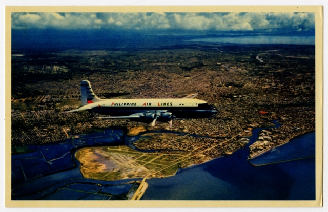Postcard: Philippine Air Lines, Douglas DC-6, Manila