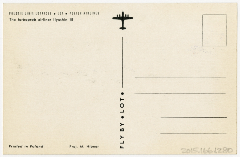 Image: postcard: LOT (Polish Airlines), Ilyushin Il-18