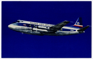 Image: postcard: LOT (Polish Airlines), Vickers Viscount