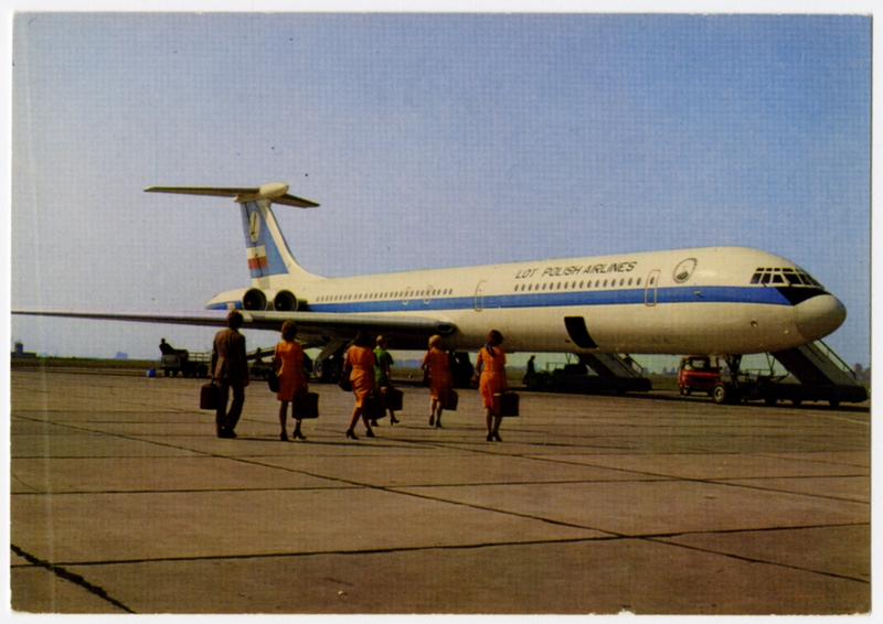Image: postcard: LOT (Polish Airlines), Ilyushin Il-62