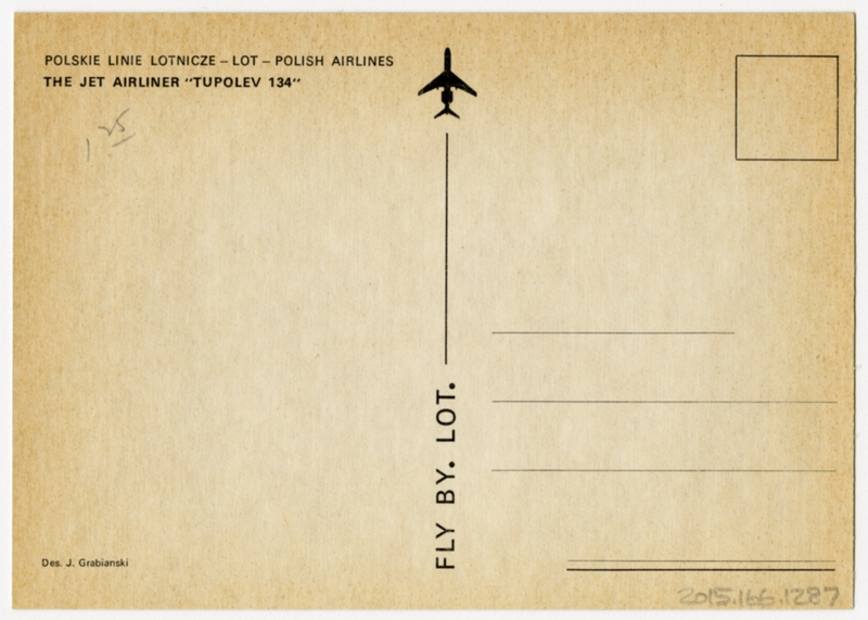 Image: postcard: LOT (Polish Airlines), Tupolev Tu-134