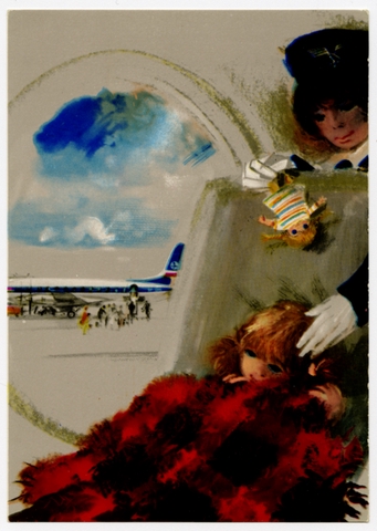 Postcard: LOT (Polish Airlines), Vickers Viscount