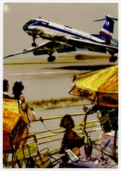 Image: postcard: LOT (Polish Airlines), Tupolev Tu-134