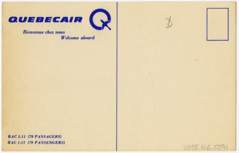 Image: postcard: Quebecair, BAC One-Eleven