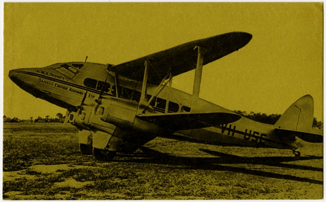Postcard: Qantas Airways, de Havilland DH-86