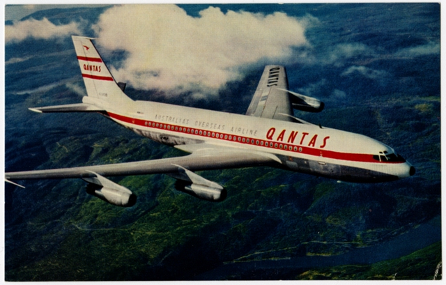 Postcard: Qantas Empire Airways, Boeing 707