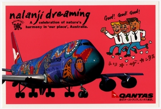 Image: postcard: Qantas Airways, Boeing 747, Nalangi Dreaming