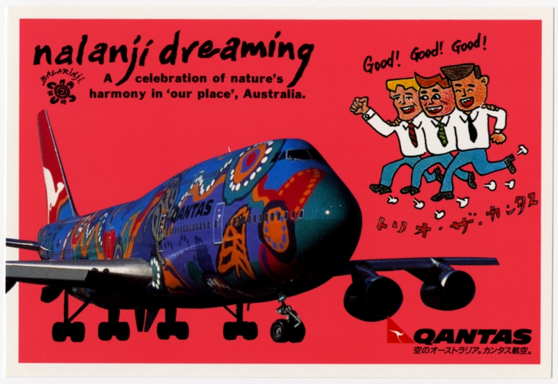 Image: postcard: Qantas Airways, Boeing 747, Nalangi Dreaming