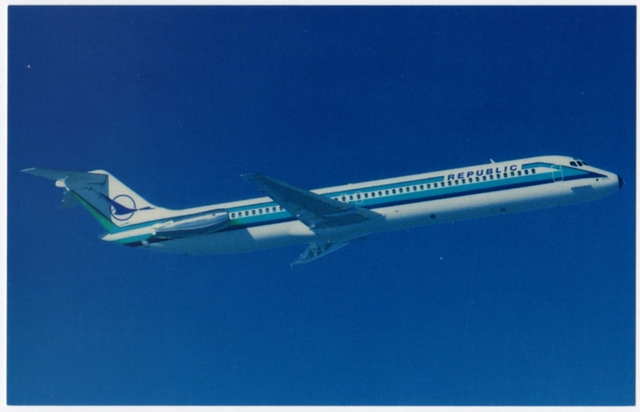 Postcard: Republic Airlines, Douglas DC-9-50