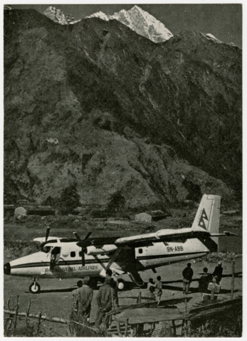 Postcard: Royal Nepal Airlines, de Havilland Twin Otter, Lukla Airport