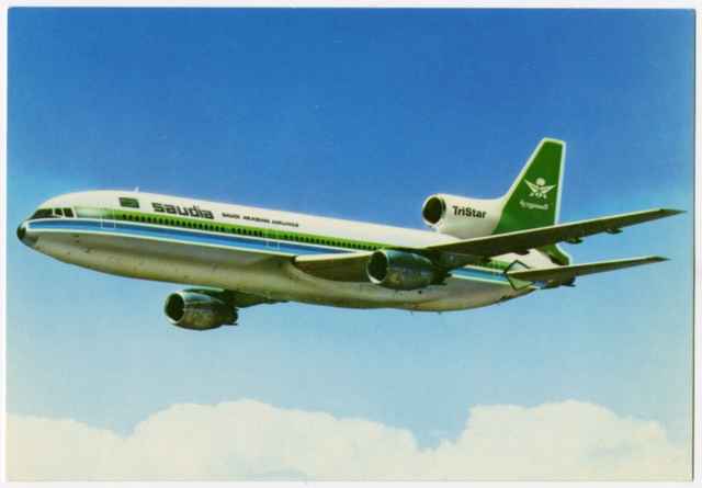 Postcard: Saudia Airlines, Lockheed L-1011 TriStar