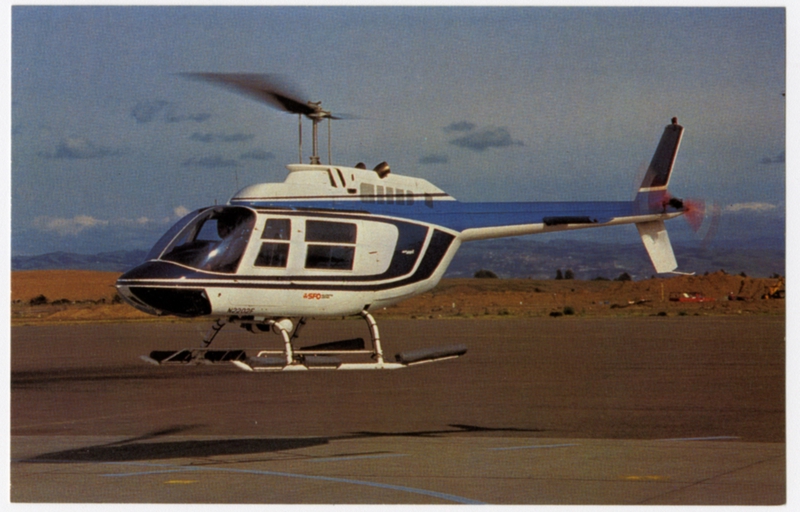 Image: postcard: SFO Helicopter Airlines, Bell 206B-3