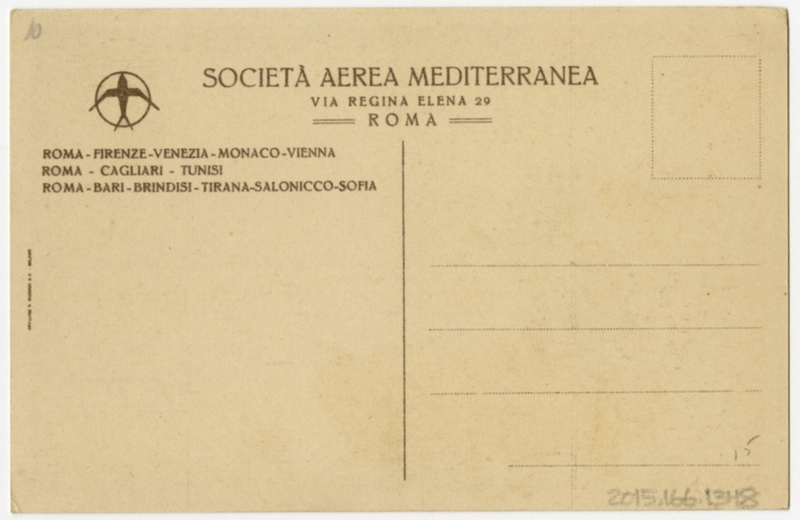 Image: postcard: Societa Aerea Mediterranea