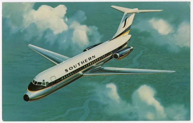 Postcard: Southern Airways, Douglas DC-9