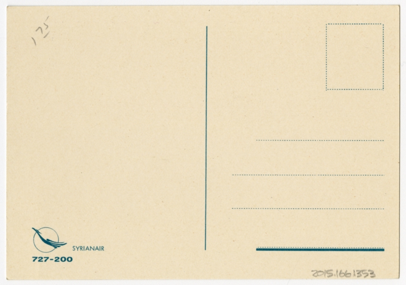 Image: postcard: Syrian Air, Boeing 727-200
