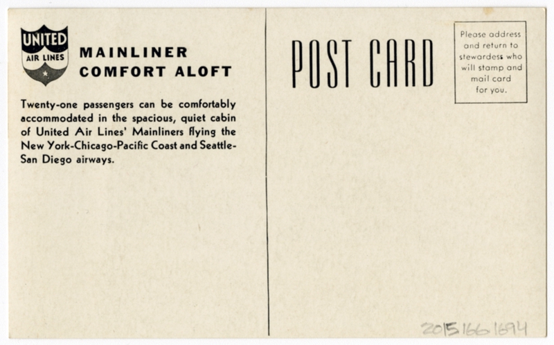 Image: postcard: United Air Lines