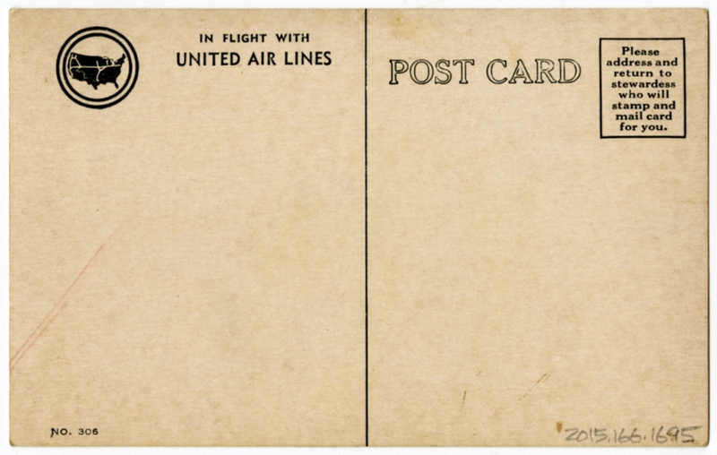 Image: postcard: United Air Lines, radio