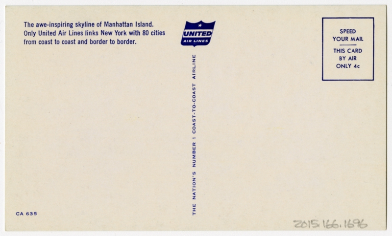 Image: postcard: United Air Lines, New York City