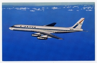 Image: postcard: United Air Lines, Douglas DC-8