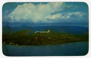 Image: postcard: United Air Lines, Douglas DC-8, Honolulu