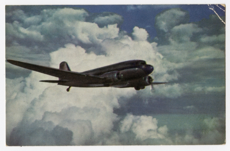 Image: postcard: United Air Lines, Douglas DC-3