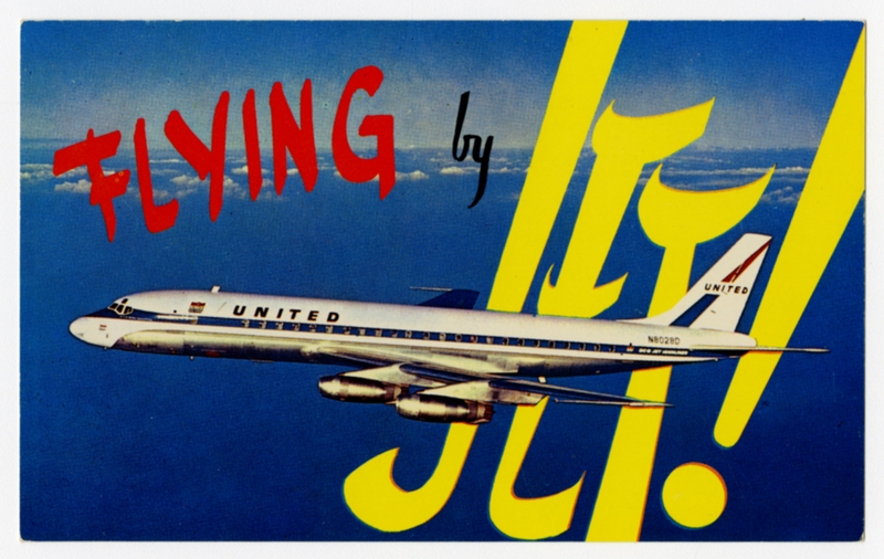 Image: postcard: United Air Lines, Douglas DC-8