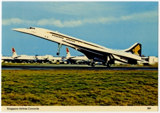 Image: postcard: Singapore Airlines, Concorde