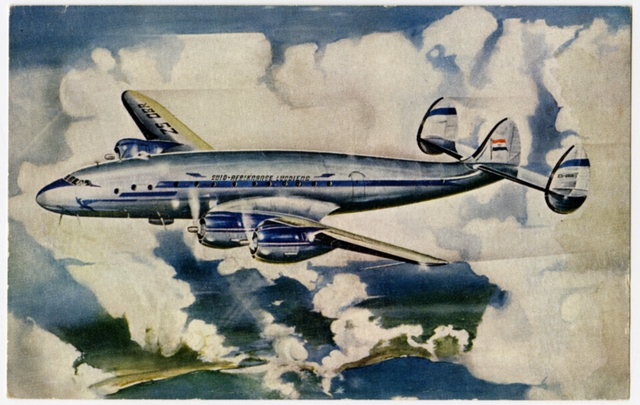 Postcard: South African Airways (SAA), Lockheed Constellation