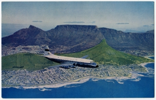 Image: postcard: South African Airways (SAA), Vickers Viscount, Cape Town