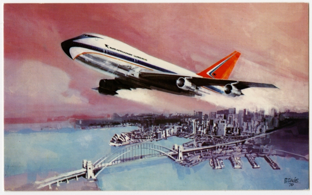 Postcard: South African Airways (SAA), Boeing 747SP, Sydney