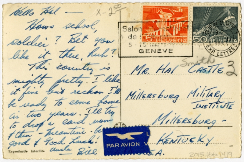 Image: postcard: Swiss Air Lines, Convair, Geneva Airport