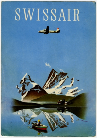 Postcard: Swissair, Douglas DC-6