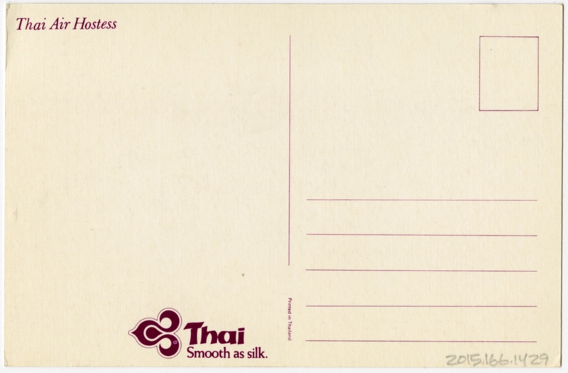 Image: postcard: Thai Airways, flight attendant