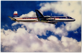 Image: postcard: Trans American Airlines, Douglas DC-6B