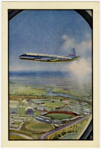 Postcard: Trans Australian Airlines (TAA), Vickers Viscount