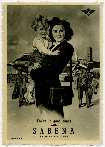 Image: postcard: Sabena Belgian Air Lines, Douglas DC-6