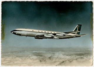 Image: postcard: Sabena Belgian Air Lines, Boeing 707