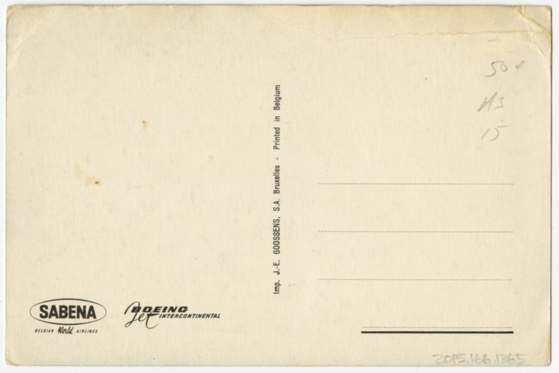 Image: postcard: Sabena Belgian Air Lines, Boeing 707