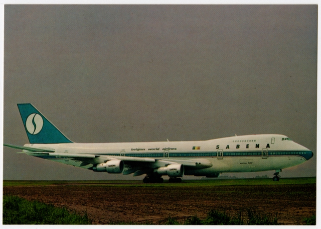 Postcard: Sabena Belgian Air Lines, Boeing 747-129