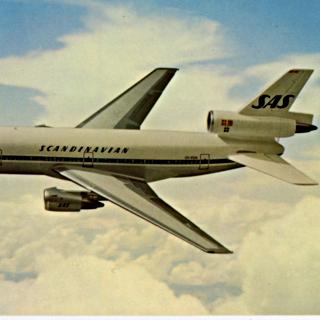 Image #1: postcard: Scandinavian Airlines System (SAS), McDonnell Douglas DC-10