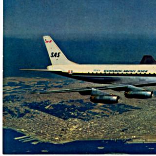 Image #1: postcard: Scandinavian Airlines System (SAS), Douglas DC-8