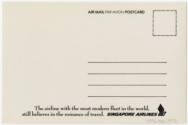 Image: postcard: Singapore Airlines, flight attendant