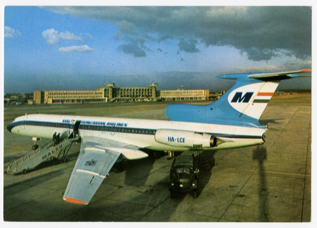 Postcard: Malév Hungarian Airlines, Tupolev Tu-154