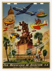 Image: postcard: Mexicana de Aviación, Douglas DC-6