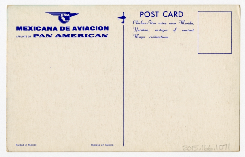 Image: postcard: Mexicana de Aviación, Mexico