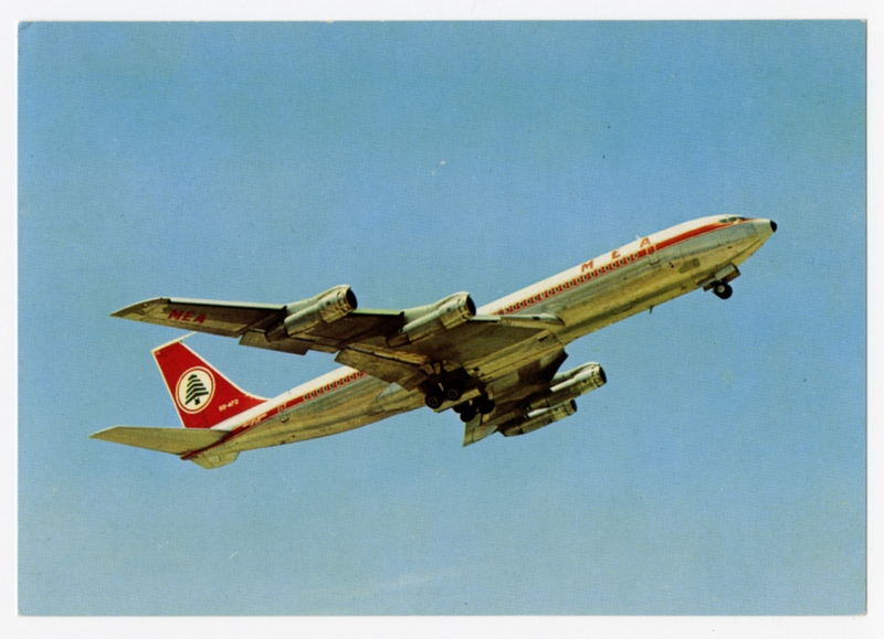 Image: postcard: Middle East Airlines (MEA), Boeing 707