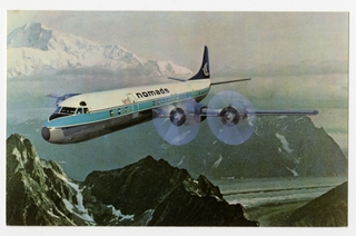 Image: postcard: Nomads Travel Club, Lockheed Electra