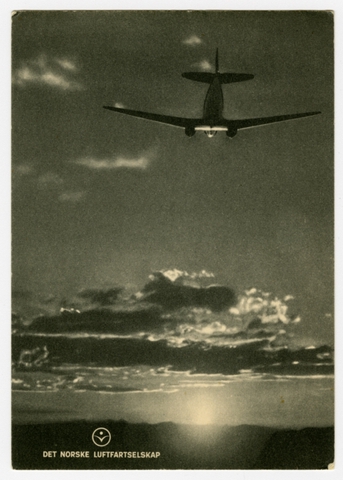 Postcard: Norwegian Air Lines, Douglas DC-3
