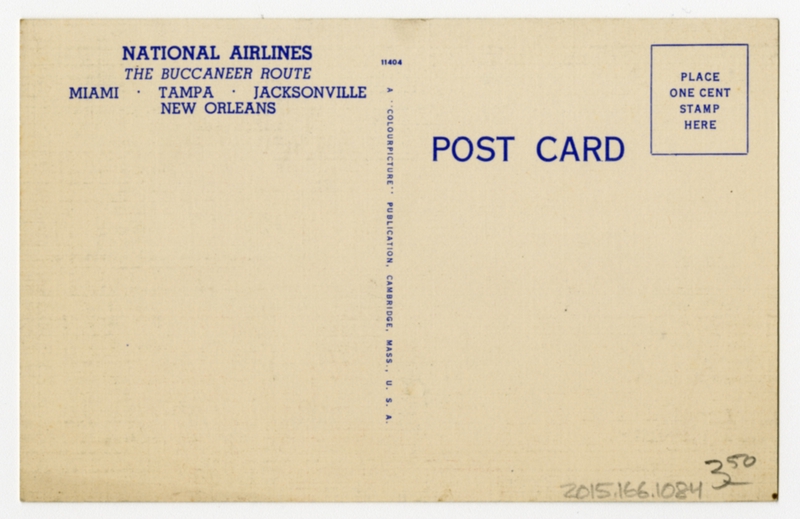 Image: postcard: National Airlines, Lockheed Lodestar, Florida Everglades